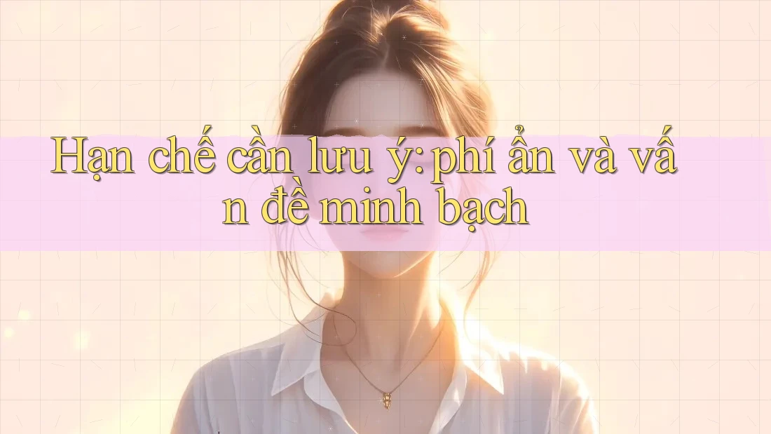 Hạn chế cần lưu ý: phí ẩn và vấn đề minh bạch Hạn chế cần lưu ý: phí ẩn và vấn đề minh bạch
